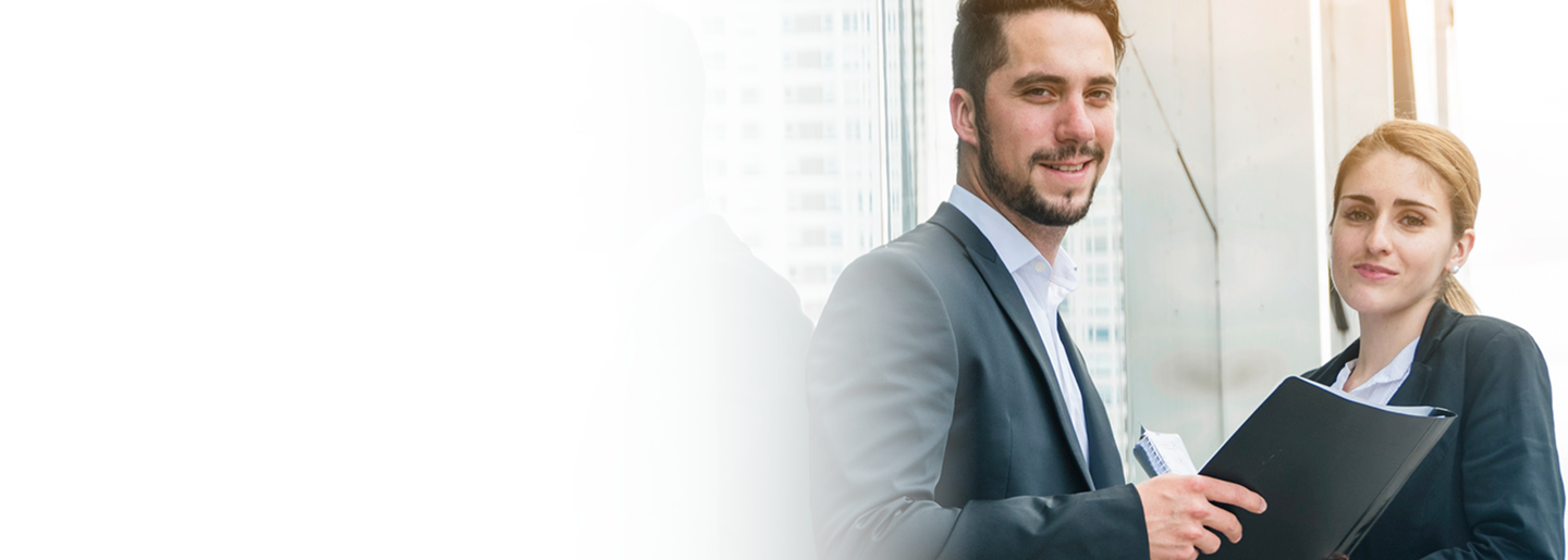 Insurance agents helping clients find coverage