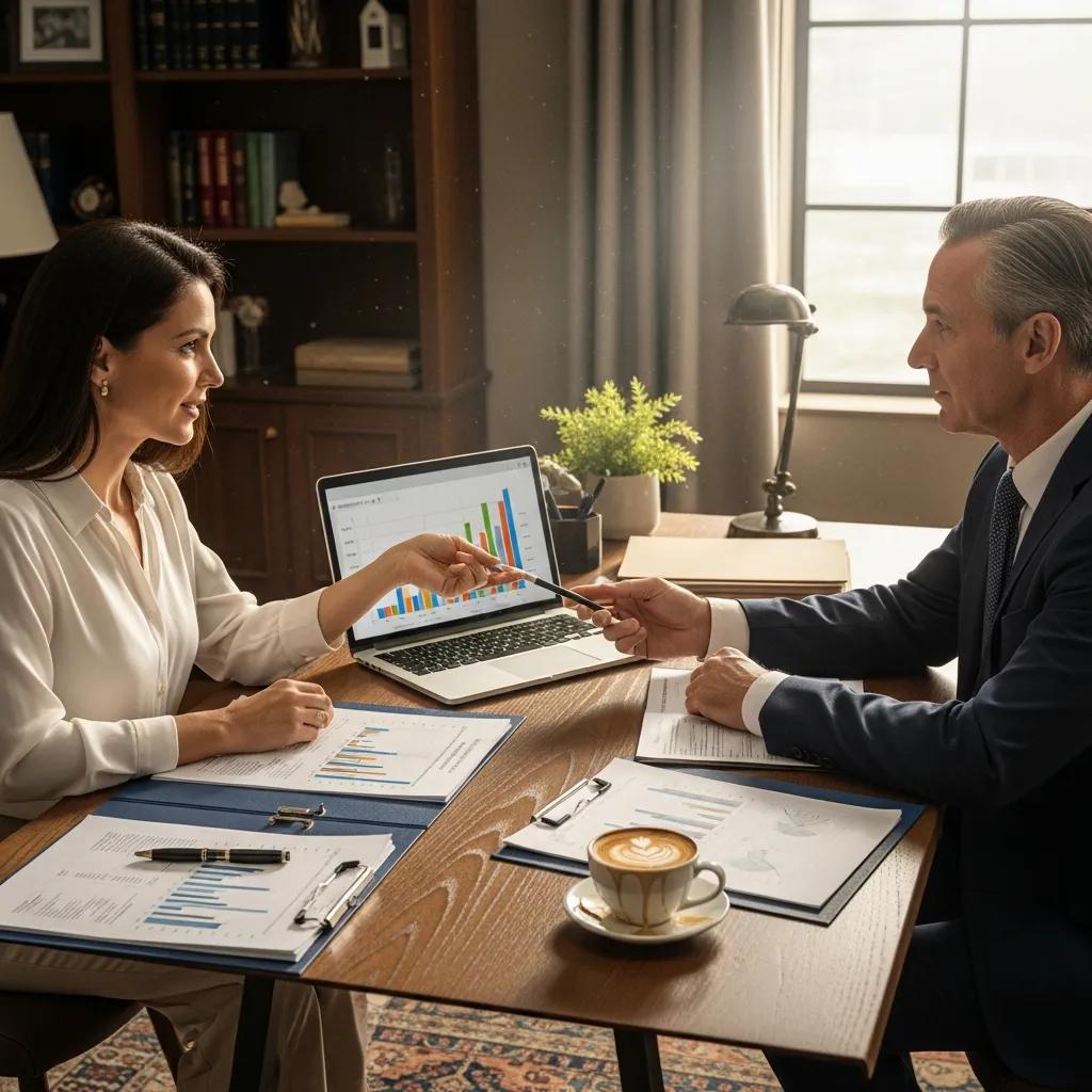 High net worth individual consulting with a financial advisor about investment strategies