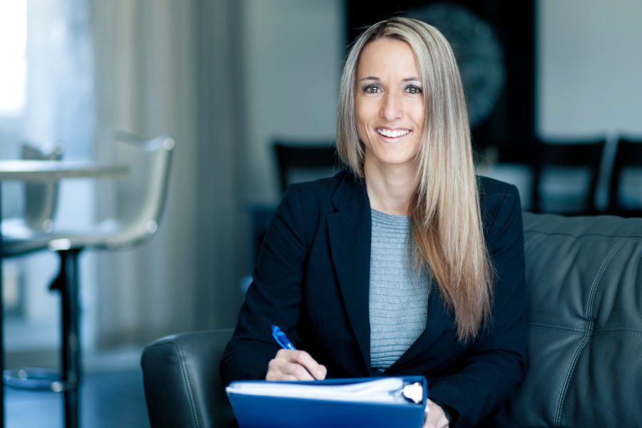 female insurance agent