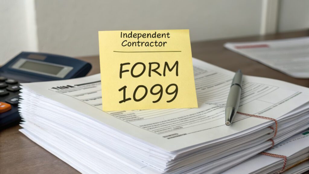 stack of 1099 forms