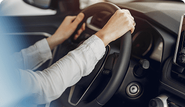 person driving a car