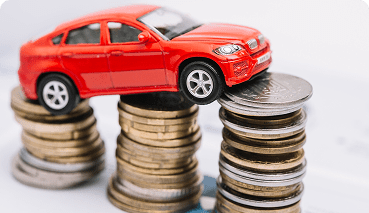 model car on coins