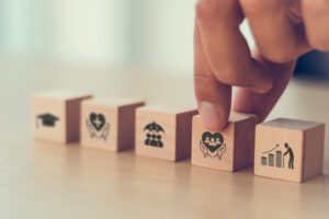 Hand selecting blocks