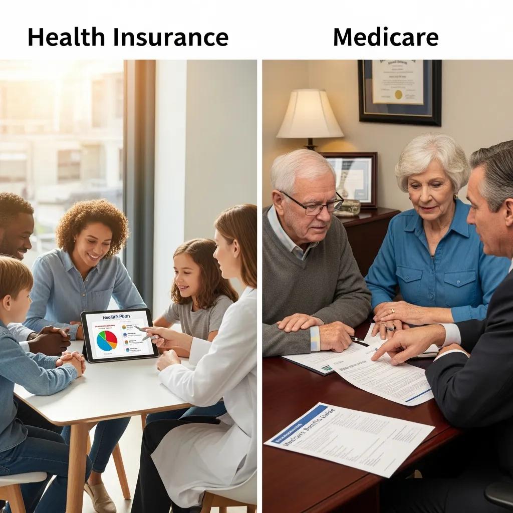 Comparison of health insurance and Medicare with families and advisors